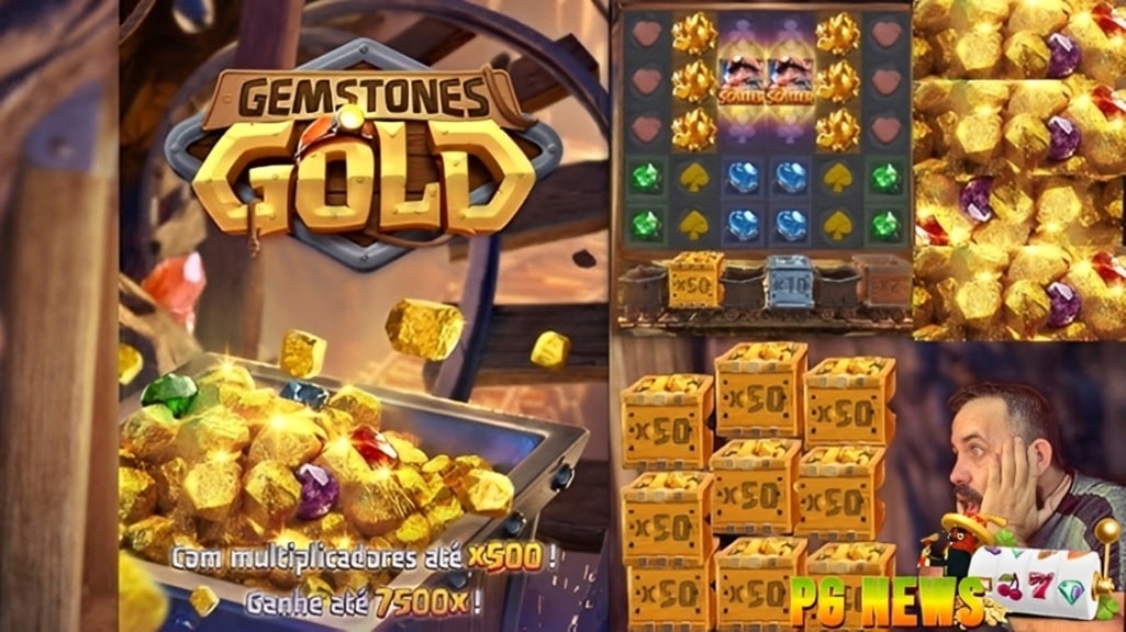 Nikmati keseruan dalam permainan slot online Gemstones Gold dari PG Soft yang menggunakan tema pertambangan permata mewah dengan Anda diajak menjadi penambang yang berburu batu mulia berharga untuk mendapatkan kekayaan luar biasa.